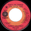PATRICE HOLLOWAY / That's The Chance You Gotta Take / Evidence